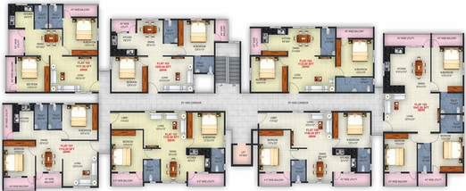 Floor Plan of Sparrow Meadows in Marathahalli, Bangalore - Image 134215
