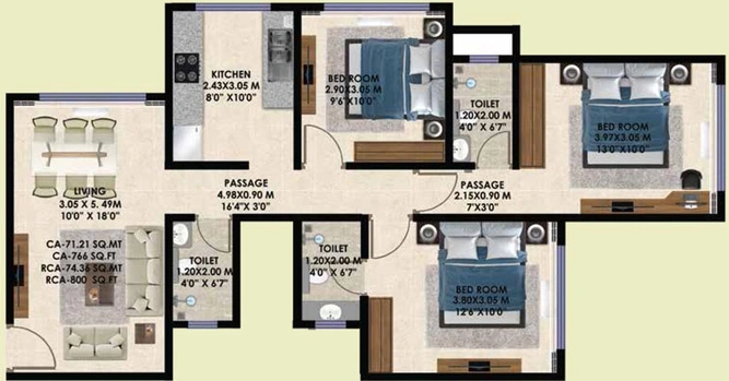 3 BHK Flat in Vipul Devtaa Pratham in Goregaon West, Mumbai - Image 805128