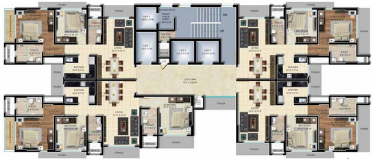 Floor Plan of Ghodawat Skystar in Goregaon West, Mumbai - Image 134242