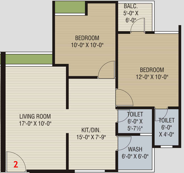 2 BHK Flat in Marvella Palladium Residency in Althan, Surat - Image 661615