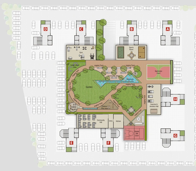 Master Plan of Marvella Palladium Residency in Althan, Surat - Image 92381