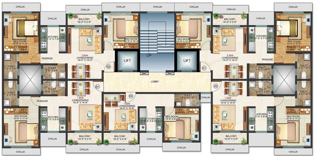 Floor Plan of John Arise in Chembur East, Mumbai - Image 134291