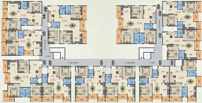 Floor Plan of Saranya Soham in Munnekollal, Bangalore - Image 134299