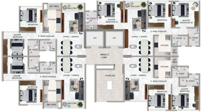 Floor Plan of Sheth Codename Younique in Sion East, Mumbai - Image 134325