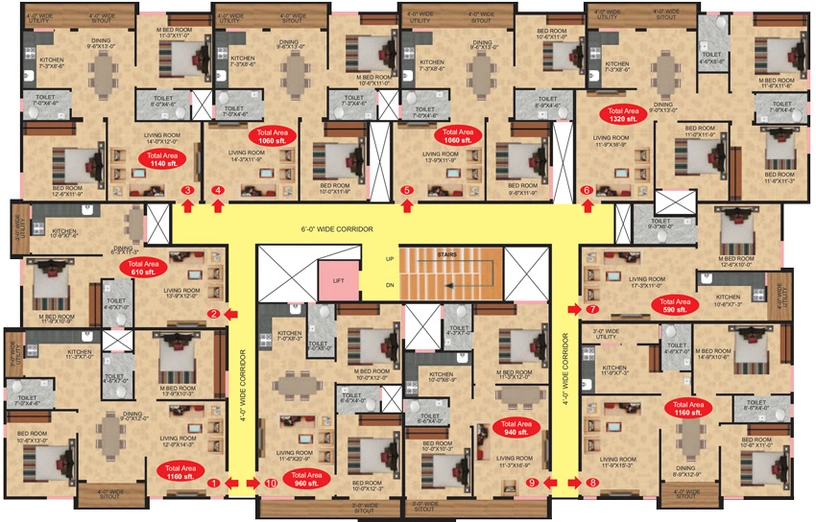 Floor Plan of Elegance Elite in Electronic City, Bangalore - Image 134343