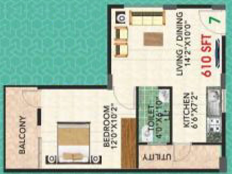 1 BHK Flat in Pristine Symphony in Electronic City, Bangalore - Image 805196