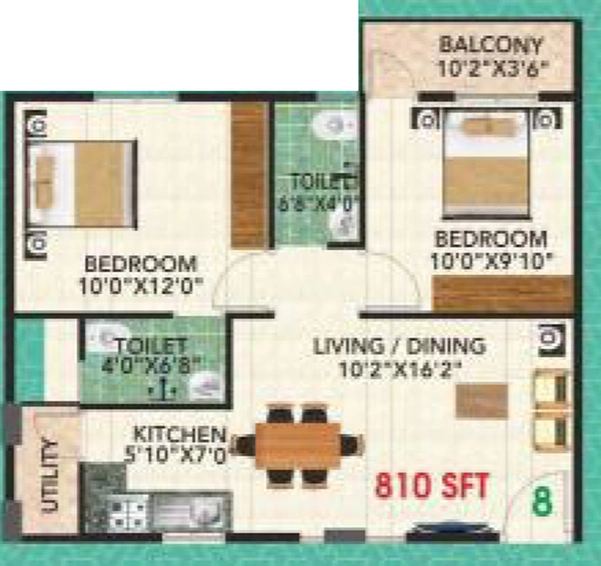 2 BHK Flat in Pristine Symphony in Electronic City, Bangalore - Image 805197