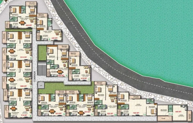 Floor Plan of Pristine Symphony in Electronic City, Bangalore - Image 134377