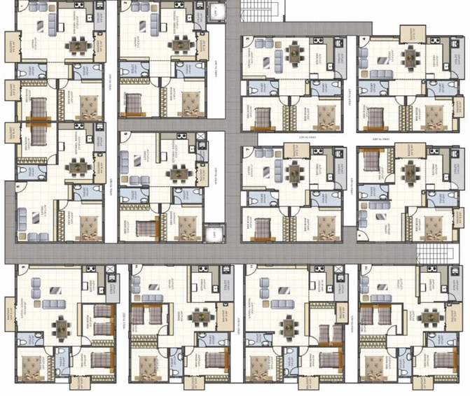 Floor Plan of ASRS Paradise in Krishnarajapuram, Bangalore - Image 134433