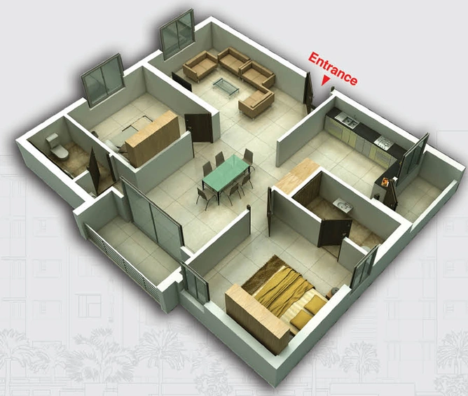 2 BHK Flat in Hariharas Sri Sai Anandamai in Uppal, Hyderabad - Image 805237