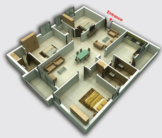 3 BHK Flat in Hariharas Sri Sai Anandamai in Uppal, Hyderabad - Image 805238