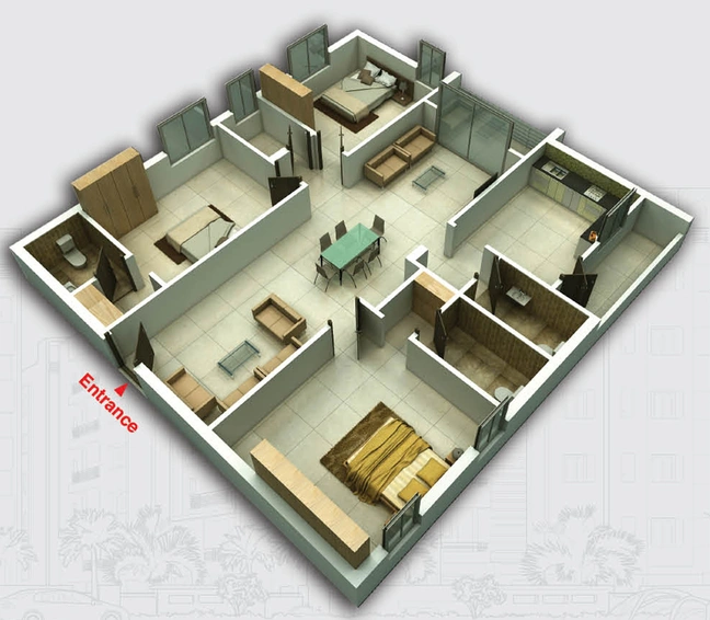 3 BHK Flat in Hariharas Sri Sai Anandamai in Uppal, Hyderabad - Image 805239