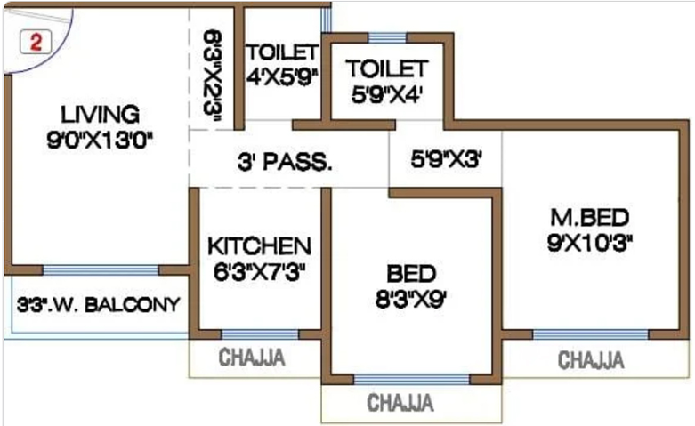 2 BHK Flat in 7 Star Horizon in Boisar East, Palghar - Image 805224