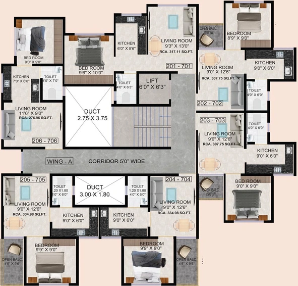 Floor Plan of K Bafnaa Paarshvanath Labh in Vevoor, Palghar - Image 134600