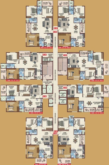 Floor Plan of Vaishno Serene in Krishnarajapuram, Bangalore - Image 134619