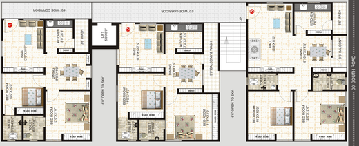 Floor Plan of Janani Marvel in Miyapur, Hyderabad - Image 134645