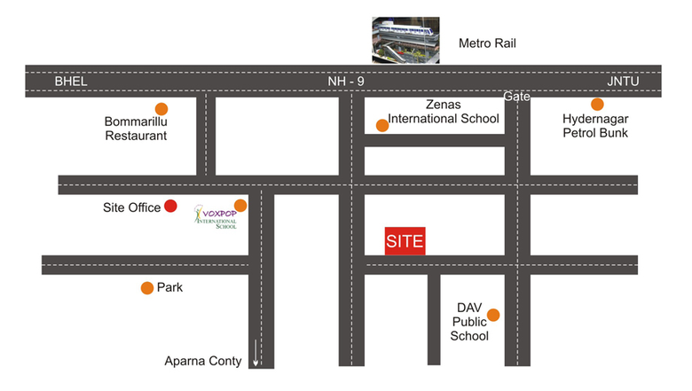 Location of Janani Marvel in Miyapur, Hyderabad - Image 134644