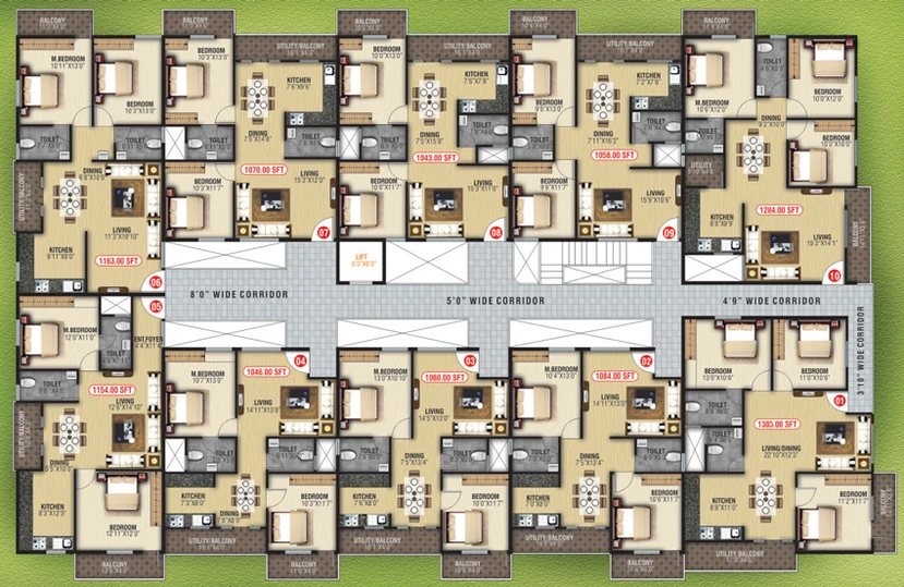 Floor Plan of SLV Ganga Nivas in Krishnarajapuram, Bangalore - Image 135067