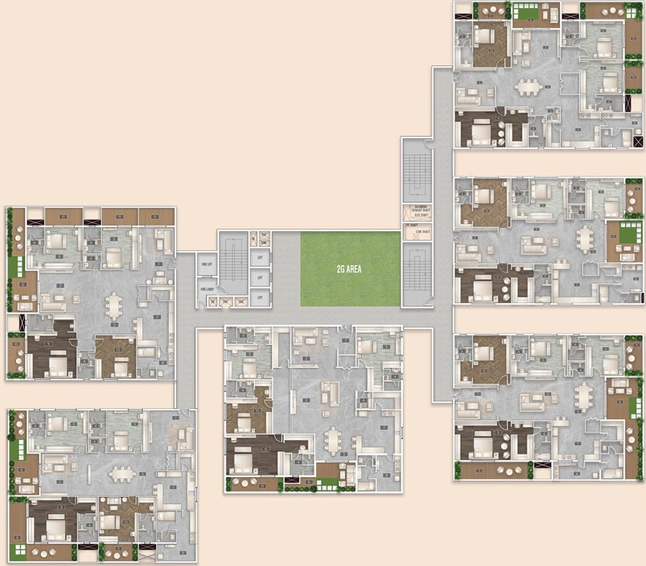 Floor Plan of Kesineni RYSE in Banjara Hills, Hyderabad - Image 134758