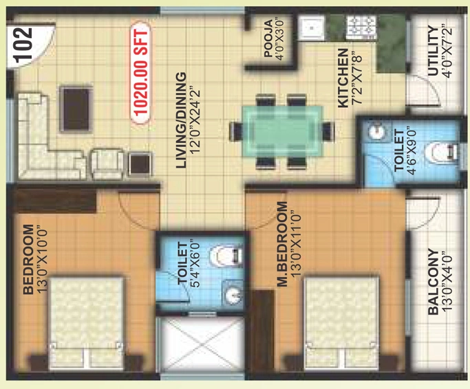 2 BHK Flat in Sai Balaji Enclave in KR Puram, Bangalore - Image 805371