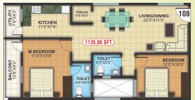 2 BHK Flat in Sai Balaji Enclave in KR Puram, Bangalore - Image 805373
