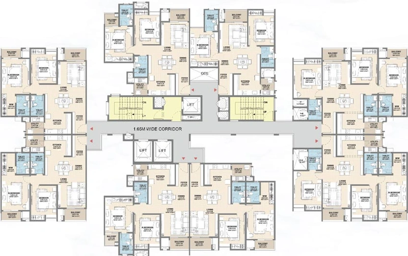 Floor Plan of Vajram Newtown 2 in Thanisandra, Bangalore - Image 134846