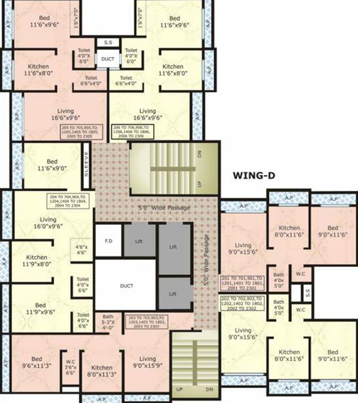 Floor Plan of Deep Sky in Vasai East, Palghar - Image 16920