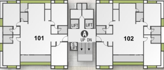 Floor Plan of Roongta The Laurels in Vesu, Surat - Image 134897