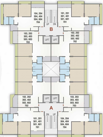 Floor Plan of Sarthi Heritage in Vinzol, Ahmedabad - Image 92507