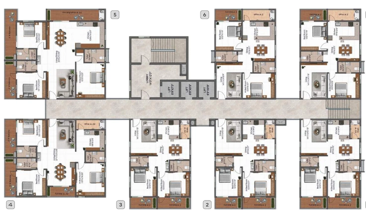 Floor Plan of Magna Solitaire in Peeramcheru, Hyderabad - Image 134989