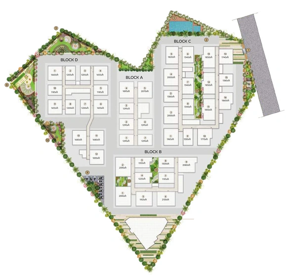 Master Plan of Magna Solitaire in Peeramcheru, Hyderabad - Image 134990