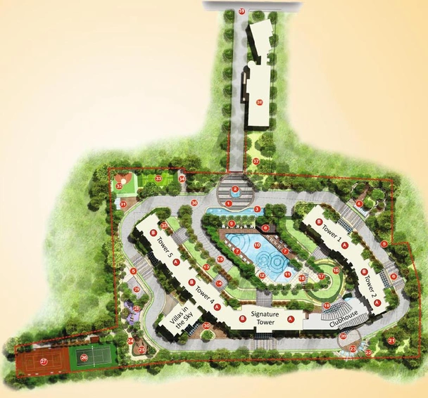 Master Plan of SNN Clermont in Hebbal, Bangalore - Image 135006