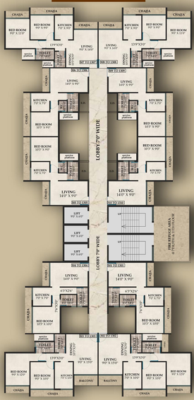 Floor Plan of Admire Pushpak Pride in Pushpak Nagar, Navi Mumbai - Image 134988