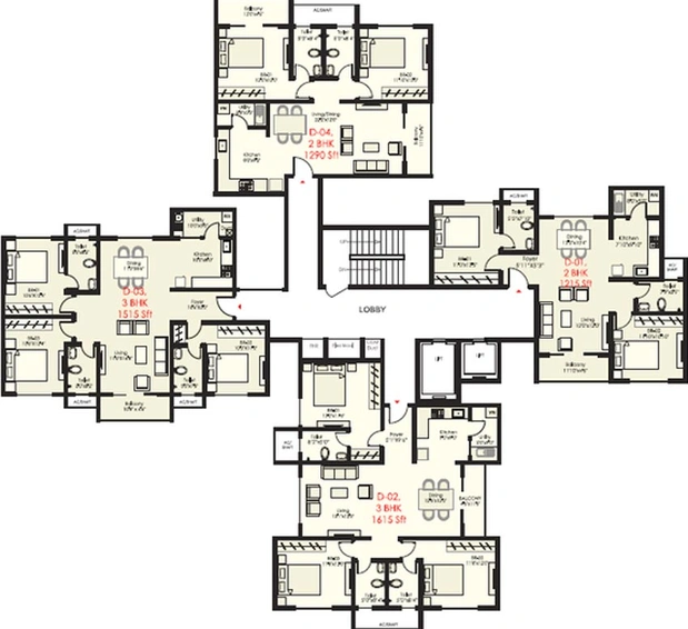 Floor Plan of SNN Raj Grandeur in Bommanahalli, Bangalore - Image 135018
