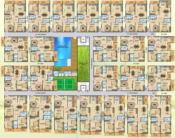 Floor Plan of DB Lakven Gardenia in KR Puram, Bangalore - Image 135074