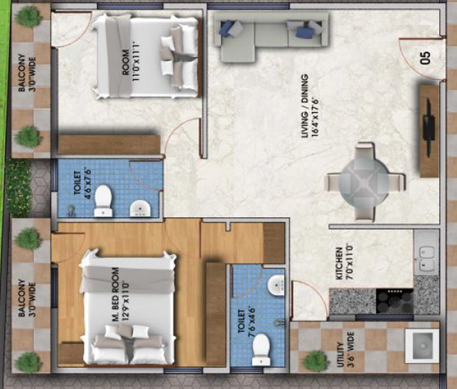 2 BHK Flat in Nexsa Royal Apartment in KR Puram, Bangalore - Image 805468