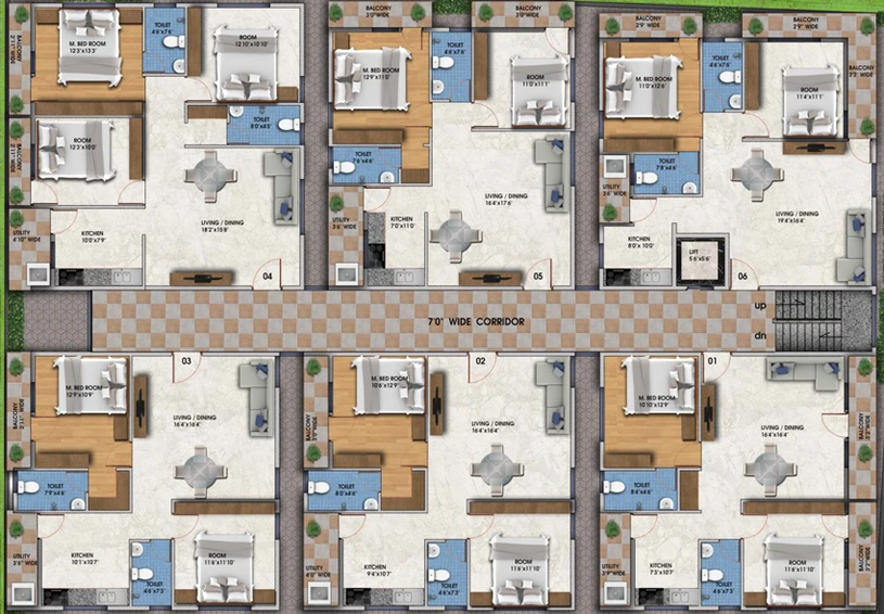 Floor Plan of Nexsa Royal Apartment in KR Puram, Bangalore - Image 135082