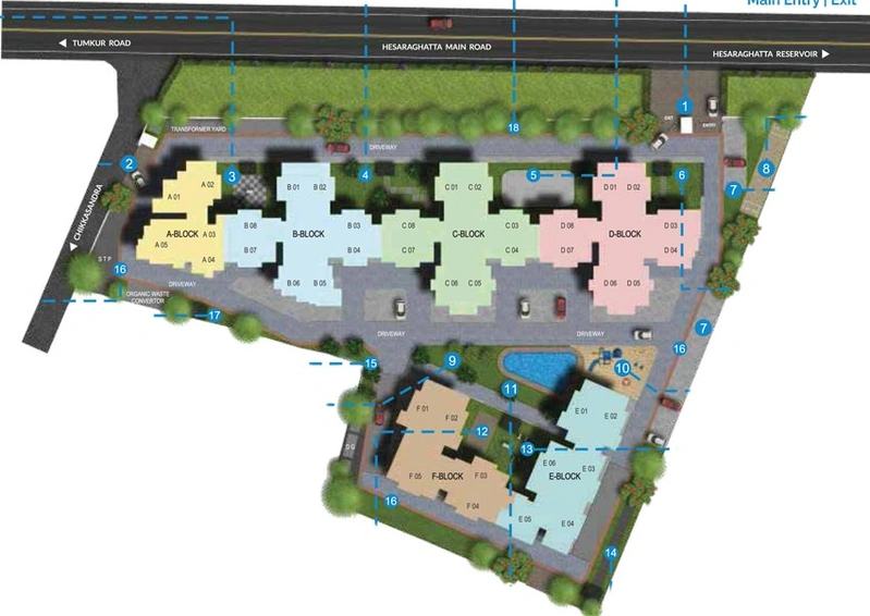 Master Plan of Concorde Spring Meadows in Jalahalli, Bangalore - Image 135096