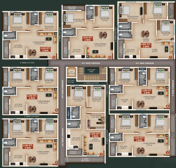 Floor Plan of Anvitha Delight in Aavalahalli, Bangalore - Image 135103