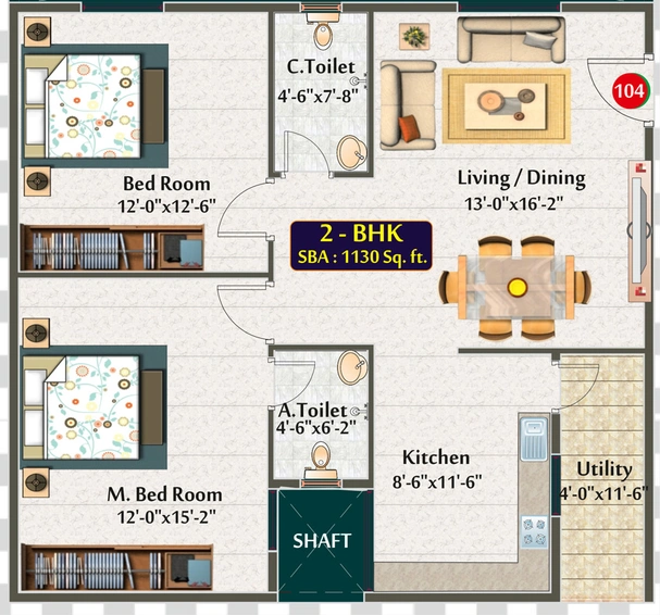 2 BHK Flat in Prathika Sidhartha Enclave in Krishnarajapuram, Bangalore - Image 805480