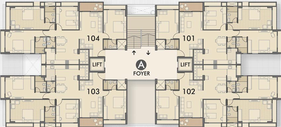 Floor Plan of Excel Vivekanand Arise in Satellite, Ahmedabad - Image 92560