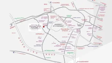 Location of Manjeera Diamond Towers - Image 135130