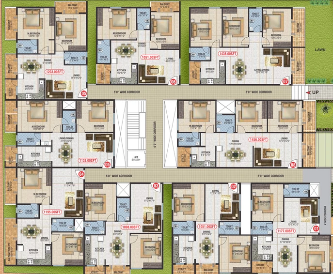 Floor Plan of Sapthagiri Vaibhava in Krishnarajapuram, Bangalore - Image 135149
