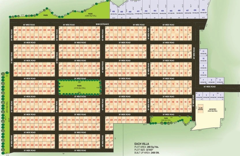 Master Plan of Mantoor Nandan Lake Breeze in Isnapur, Hyderabad - Image 135213