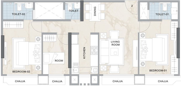 5 BHK Flat in Agami Eternity in Bandra East, Mumbai - Image 663349