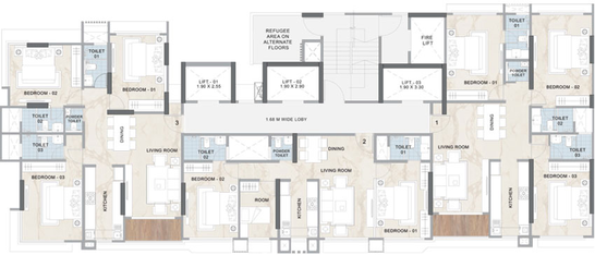 Floor Plan of Agami Eternity in Bandra East, Mumbai - Image 93072