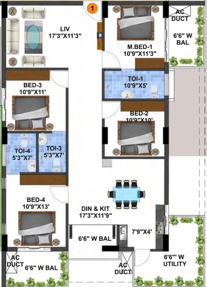 4 BHK House/Villa in Mirage Anmol Avalon in Rajendra Nagar, Hyderabad - Image 805545