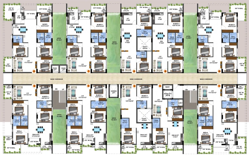 Floor Plan of Mirage Anmol Avalon in Rajendra Nagar, Hyderabad - Image 135301