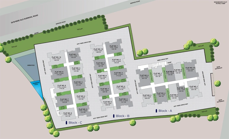 Master Plan of Mirage Anmol Avalon in Rajendra Nagar, Hyderabad - Image 135302