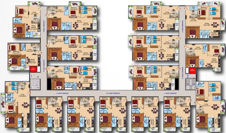 Floor Plan of Sri Tirumala Silver Springs in Krishnarajapuram, Bangalore - Image 135833